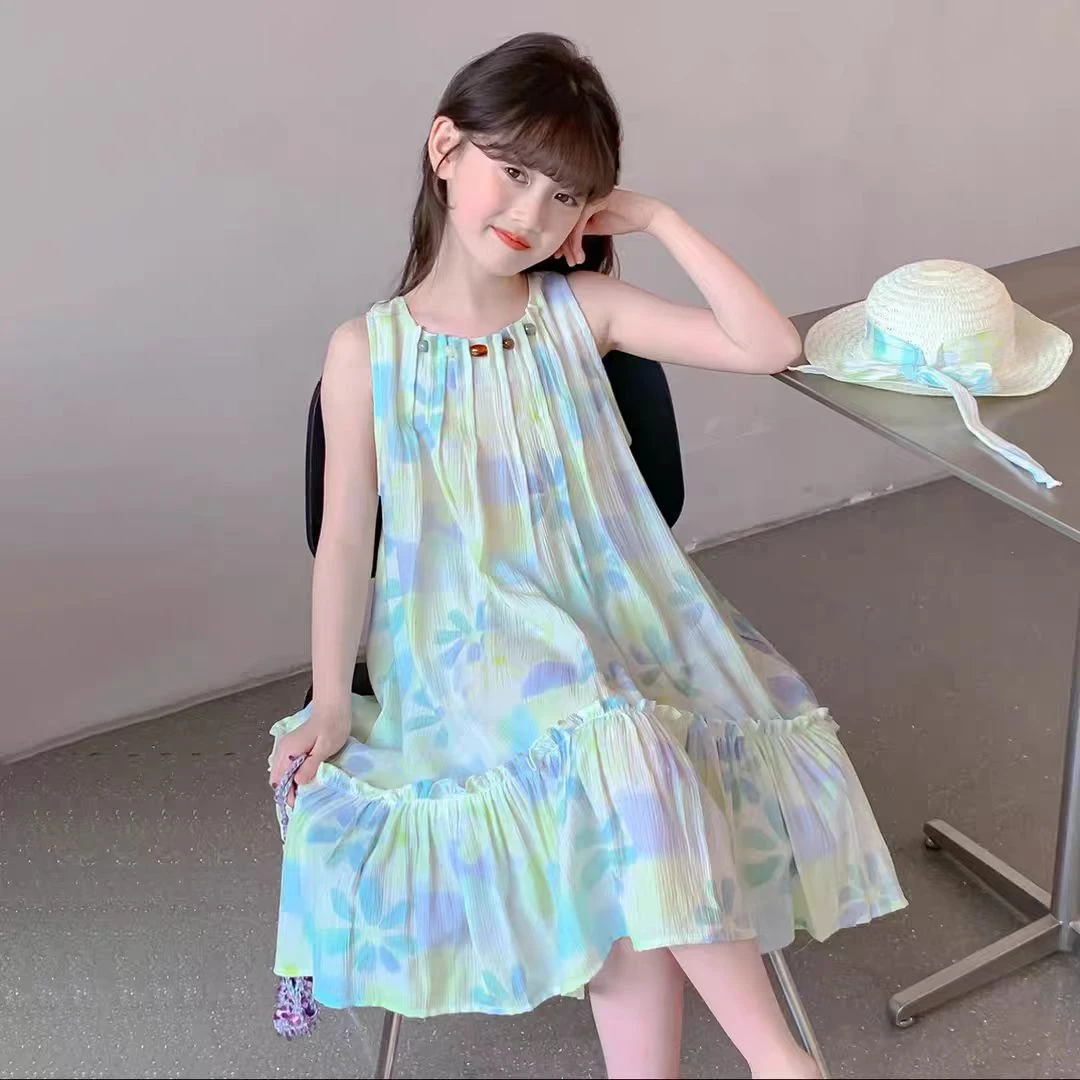 2025夏季可爱甜美清新连衣裙女童儿童时尚百搭潮流法式洋气温柔