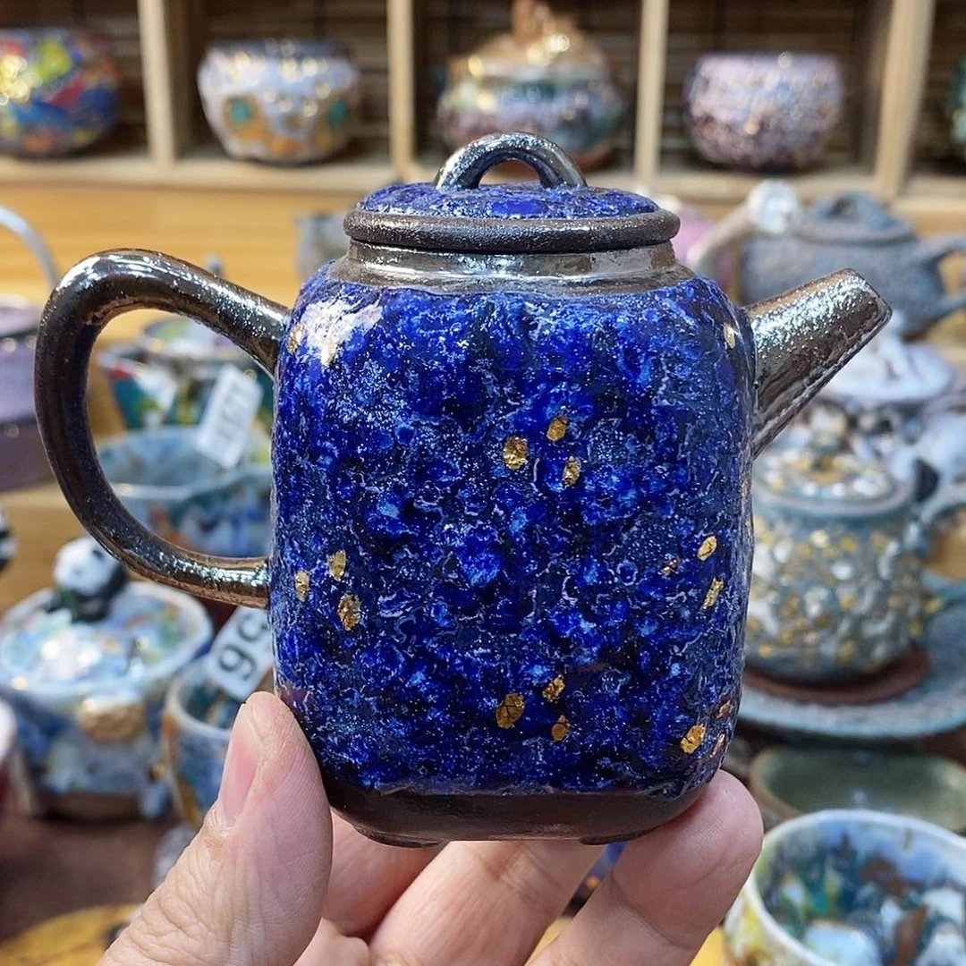 粗陶志野柴烧茶器