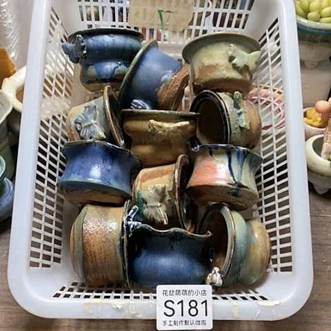 紫砂花盆181瑕疵品口径5到5.5左右