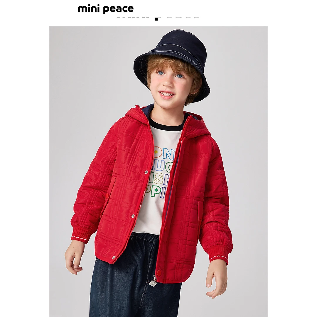 【专柜同款】MiniPeace太平鸟童装春新男童外套儿童新年夹克拜年