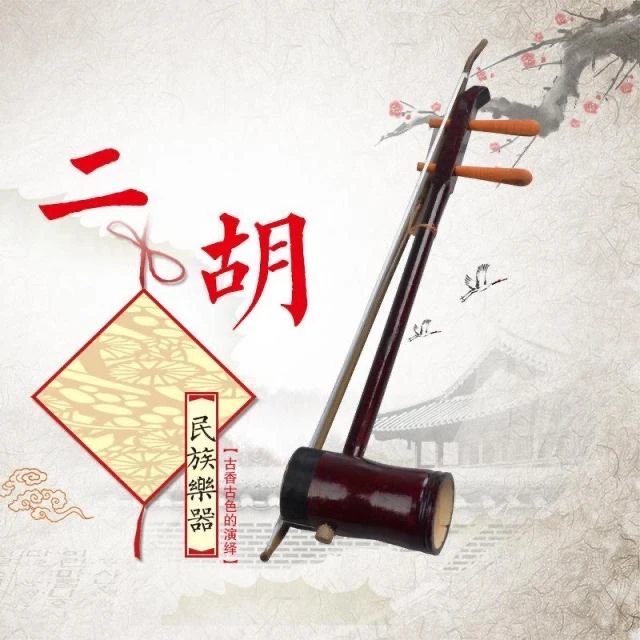 民族拉弦乐器圆筒二胡成人儿童初学通用