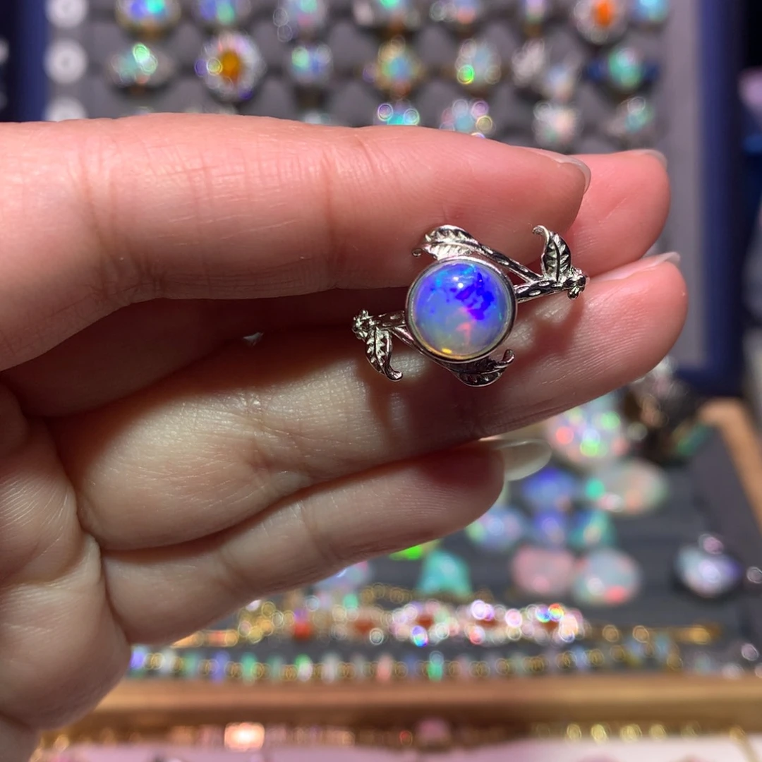 银S925镶嵌欧泊戒指款式