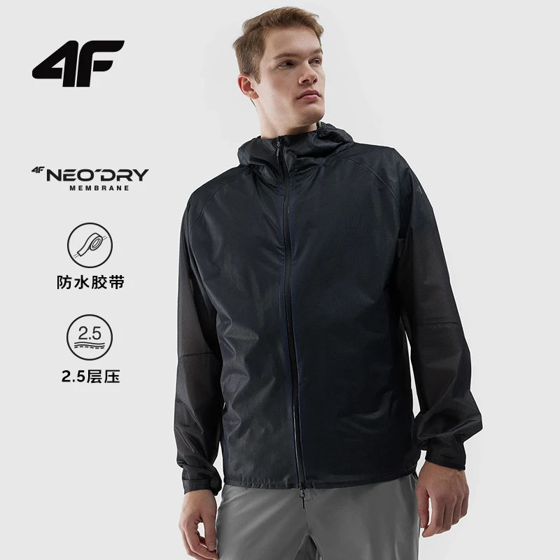 【4F】AM372 冲锋衣2025男款轻薄透气防风防水夹克户外外套潮男上衣
