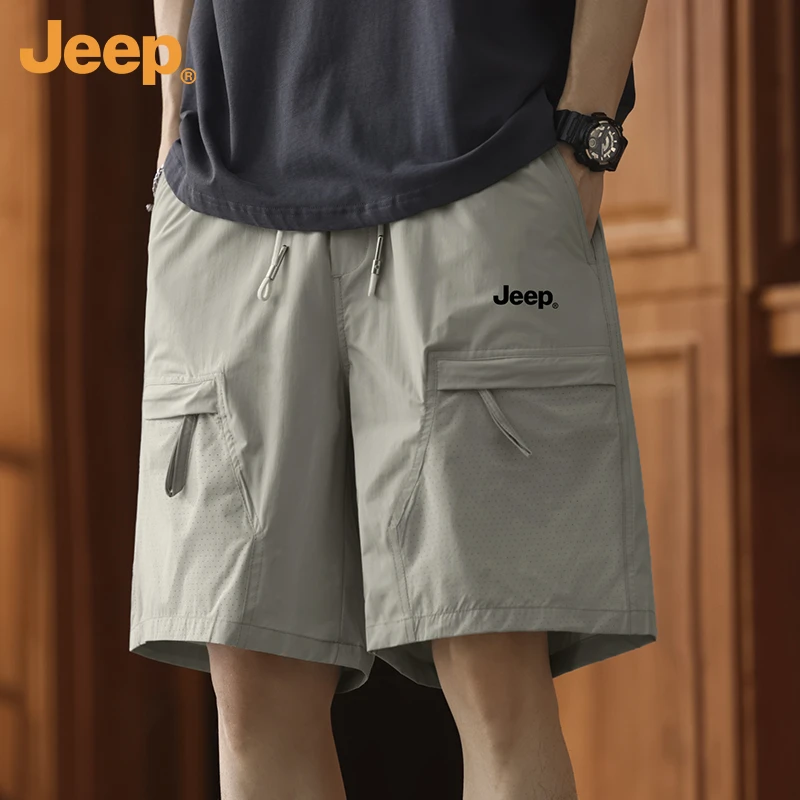 Jeep工装短裤男士2025新款爆款美式复古风宽松显示夏季五分裤休闲