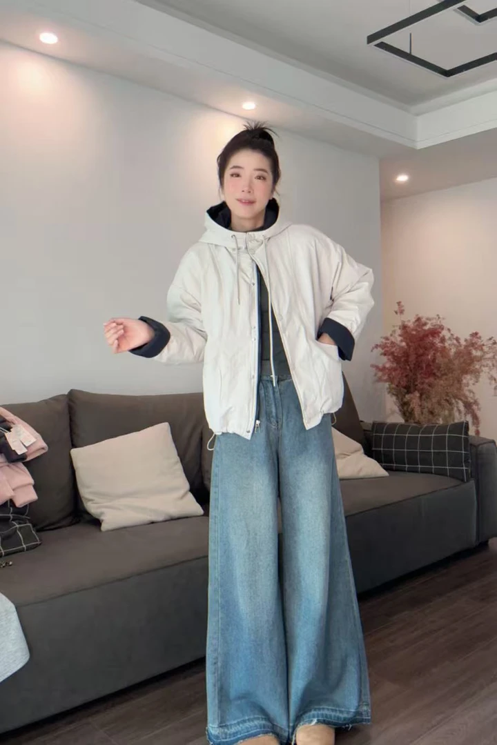 Y55915-秋冬新款韩版宽松显瘦百搭加厚保暖棉衣外套女短款棉服