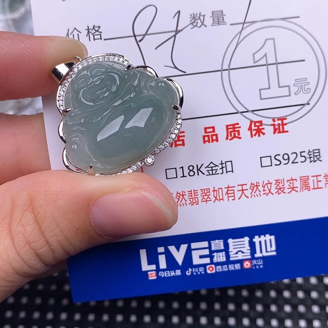 翡翠银S925镶嵌颈饰
