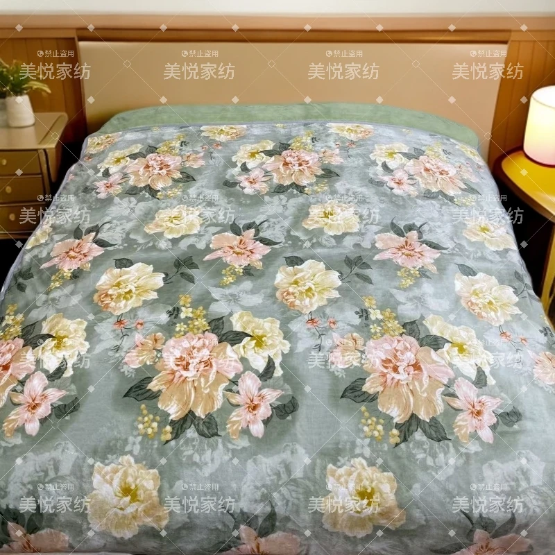 2.3秋冬款【国色天香】高克重加绒加厚双人加大石墨烯发热被