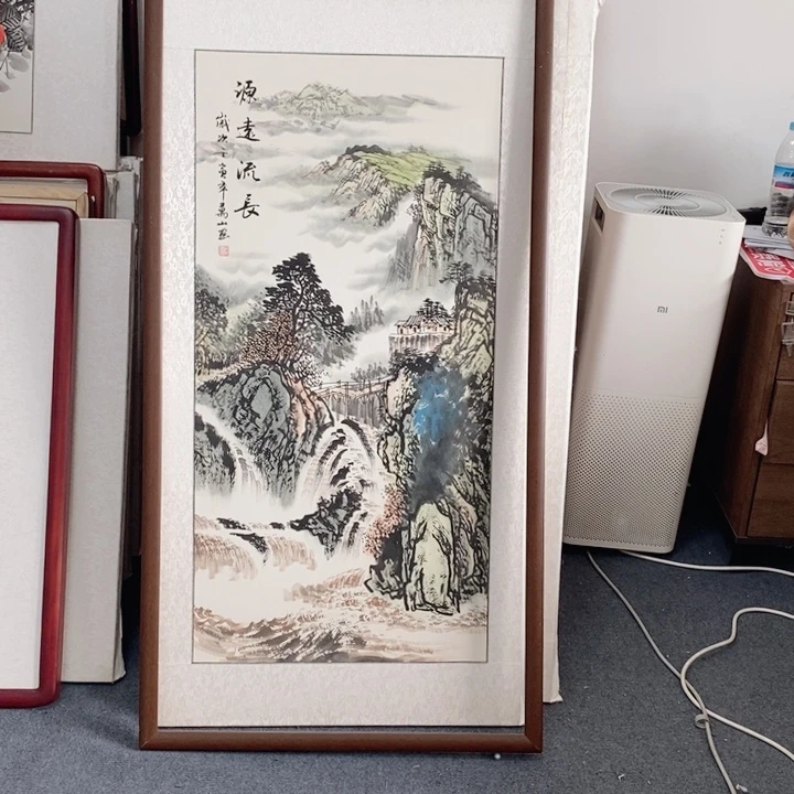 国画125*65尺寸带框包邮发货