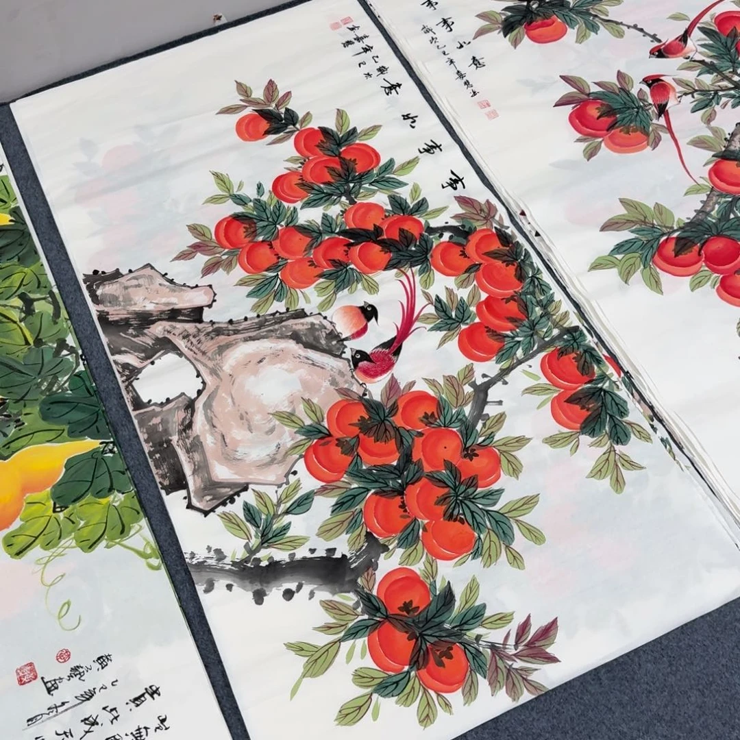 国画四尺尺寸70X140纯手绘作品