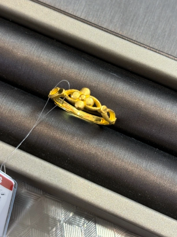 足金时尚四叶草戒指