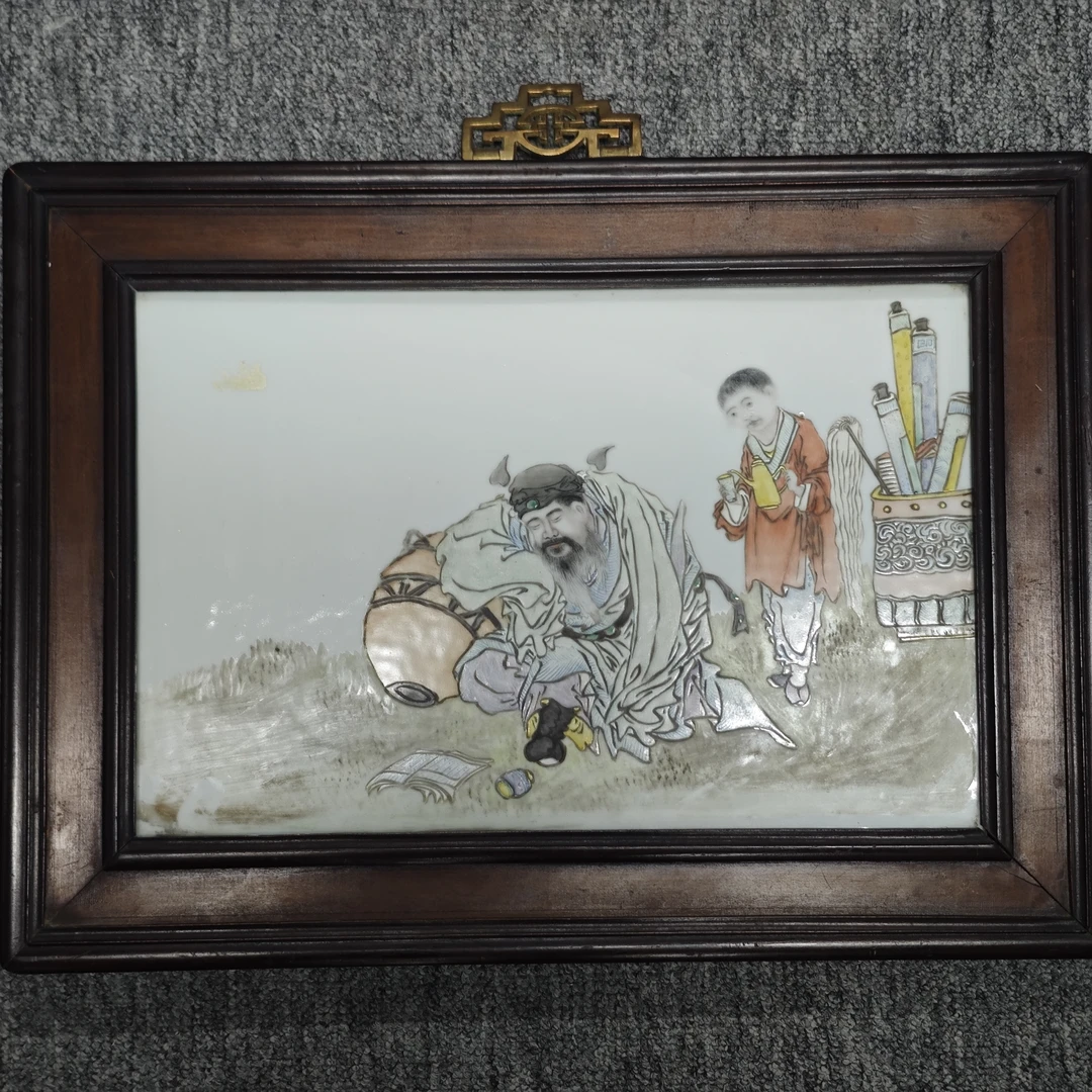 民国 人物瓷板画古艺术品W-1224