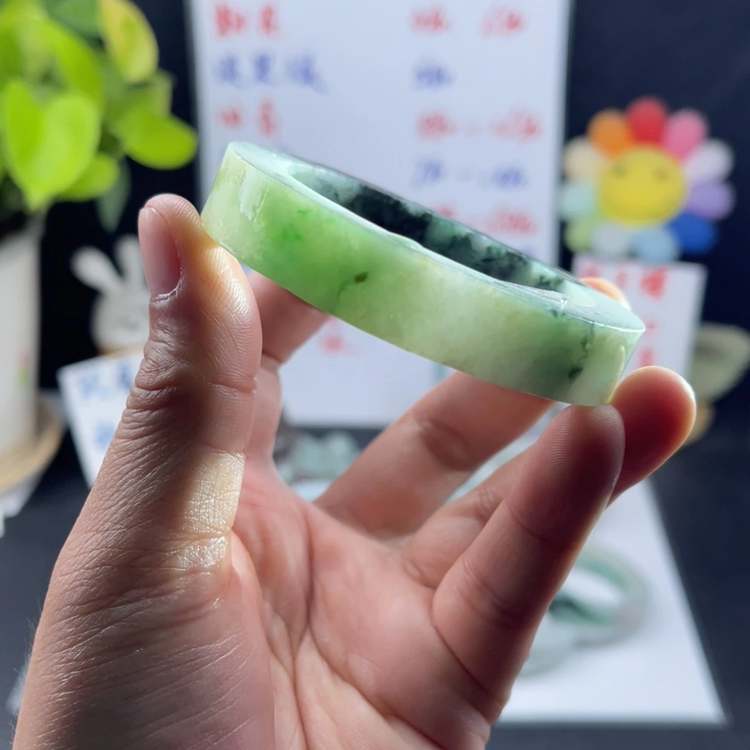 【闪购商品】定制翡翠54-55正圈未镶嵌手镯