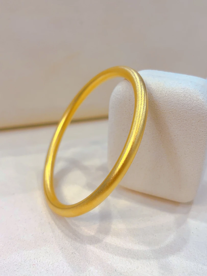 精工版新中式百搭素圈手镯   磨砂传承手镯L