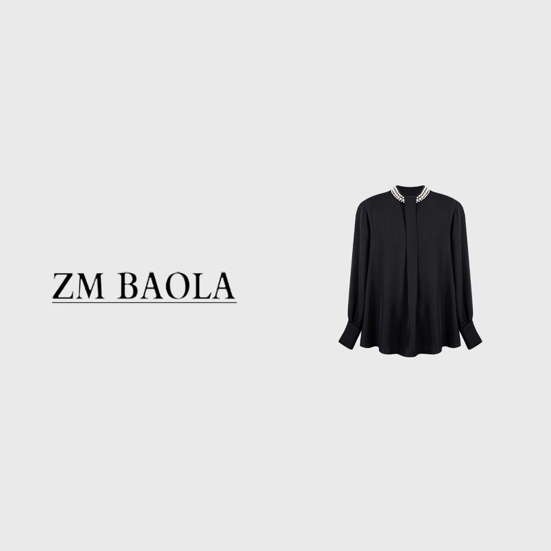 ZM BAOLA【珠璃-大言】手工钉珠 显瘦遮肉上衣BN8160-S4