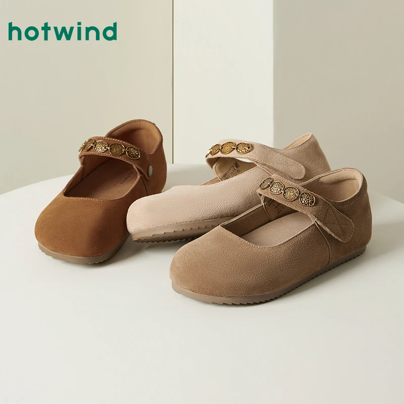 热风平底单鞋女款2025年夏季新款复古勃肯鞋百搭浅口玛丽珍女鞋子