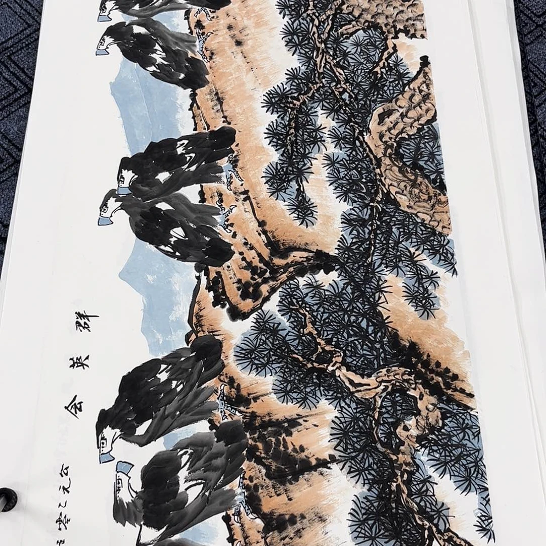 开***笑国画贾勇思老师小六花鸟奇