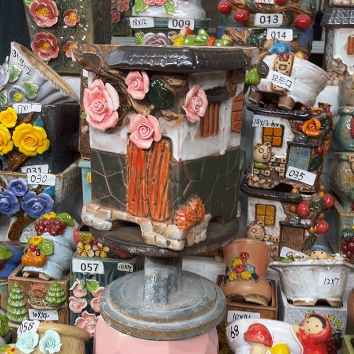 紫砂花盆粗陶材质多肉花盆