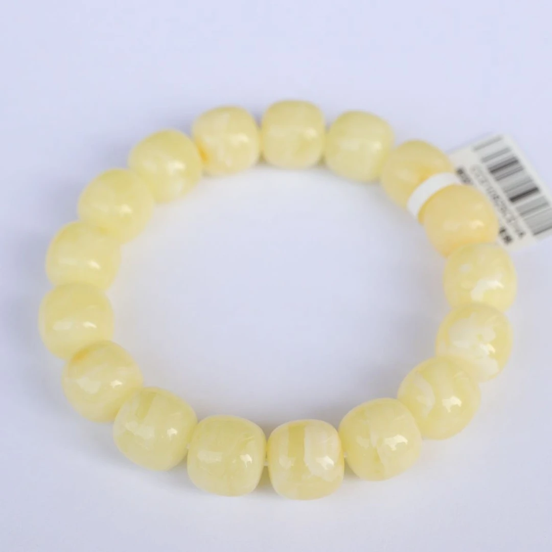 【同料手串】13*12mm妖花白润蜜蜡老型手串 精工器型 23.6