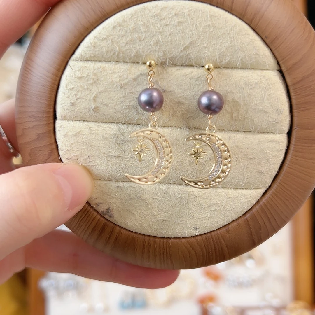 原创作品银S925镶嵌淡水珍珠