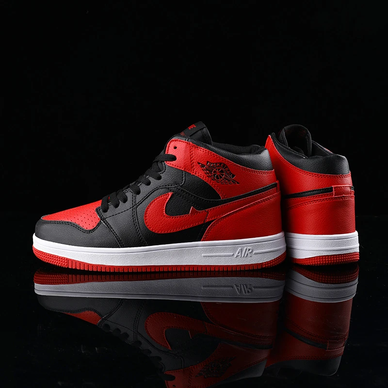 外贸男鞋高帮篮球鞋情侣款莆田工厂休闲运动潮鞋空军一号橡胶底合