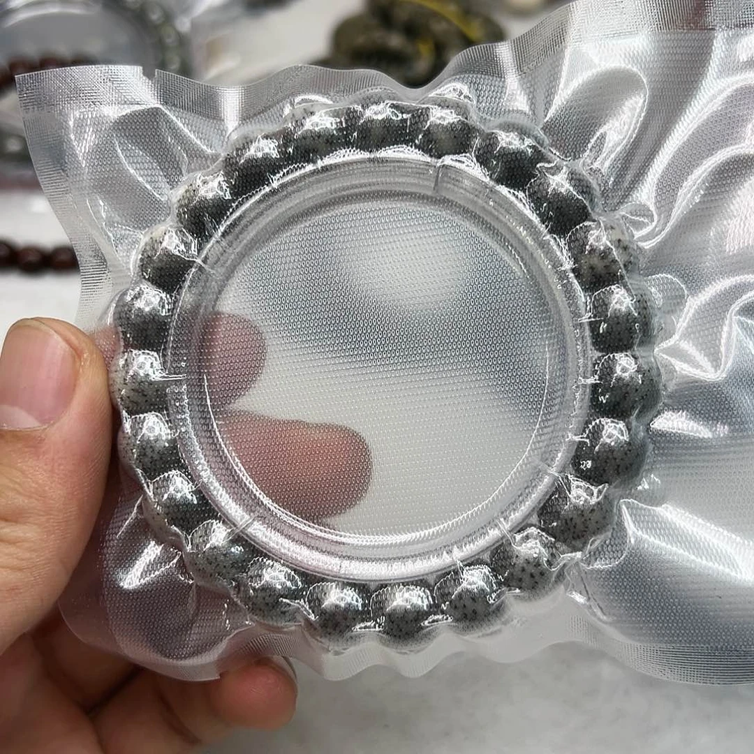 星月菩提手串 66高端黑冰石玉星月菩提单圈10