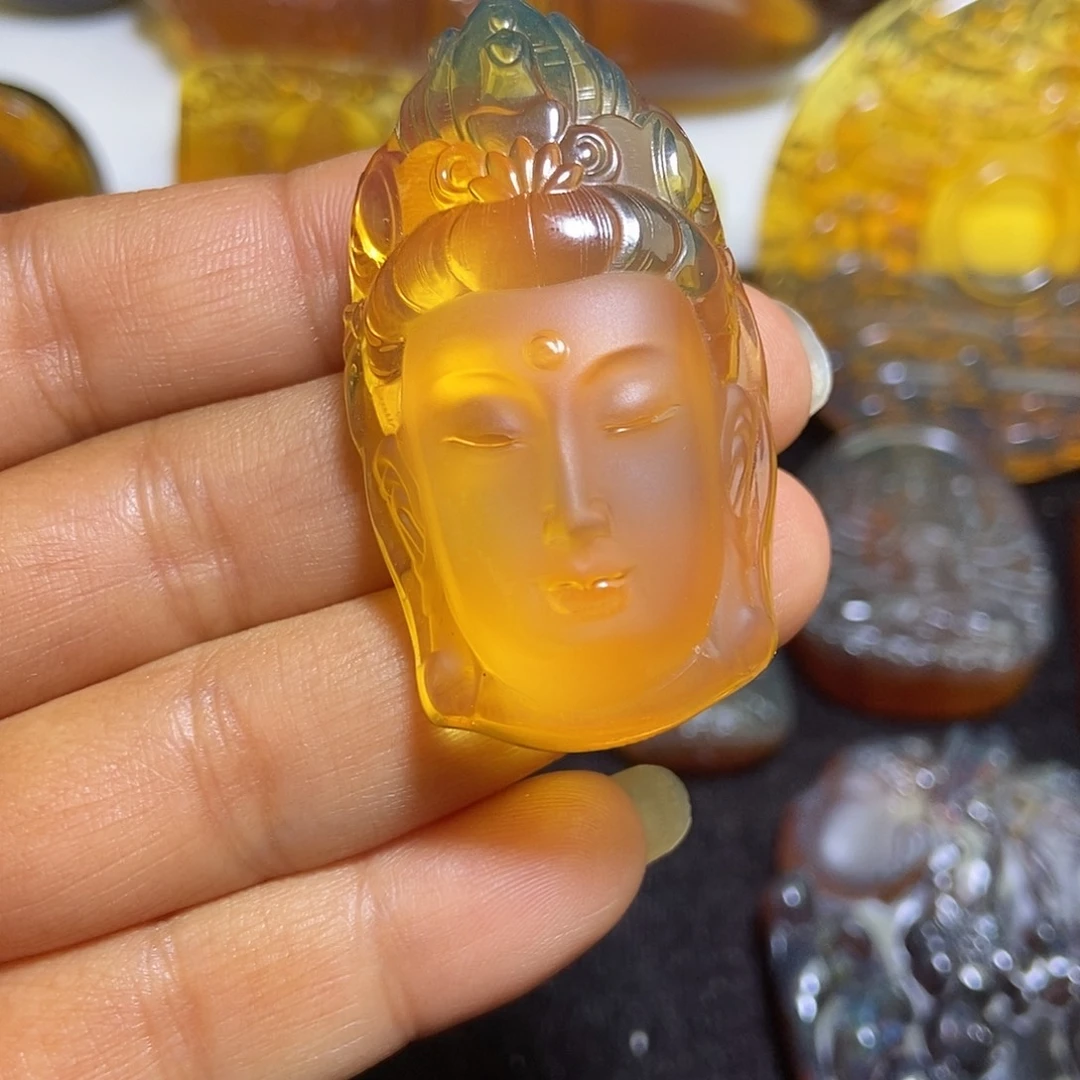 琥珀未镶嵌颈饰缅甸天然琥珀吊坠