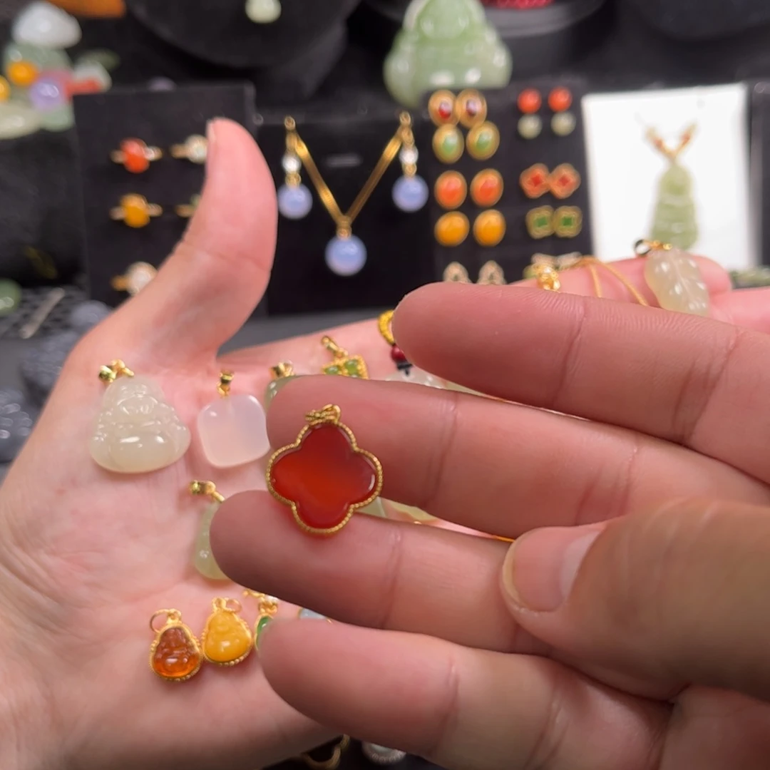 银S925镶嵌颈饰玛瑙/玉髓