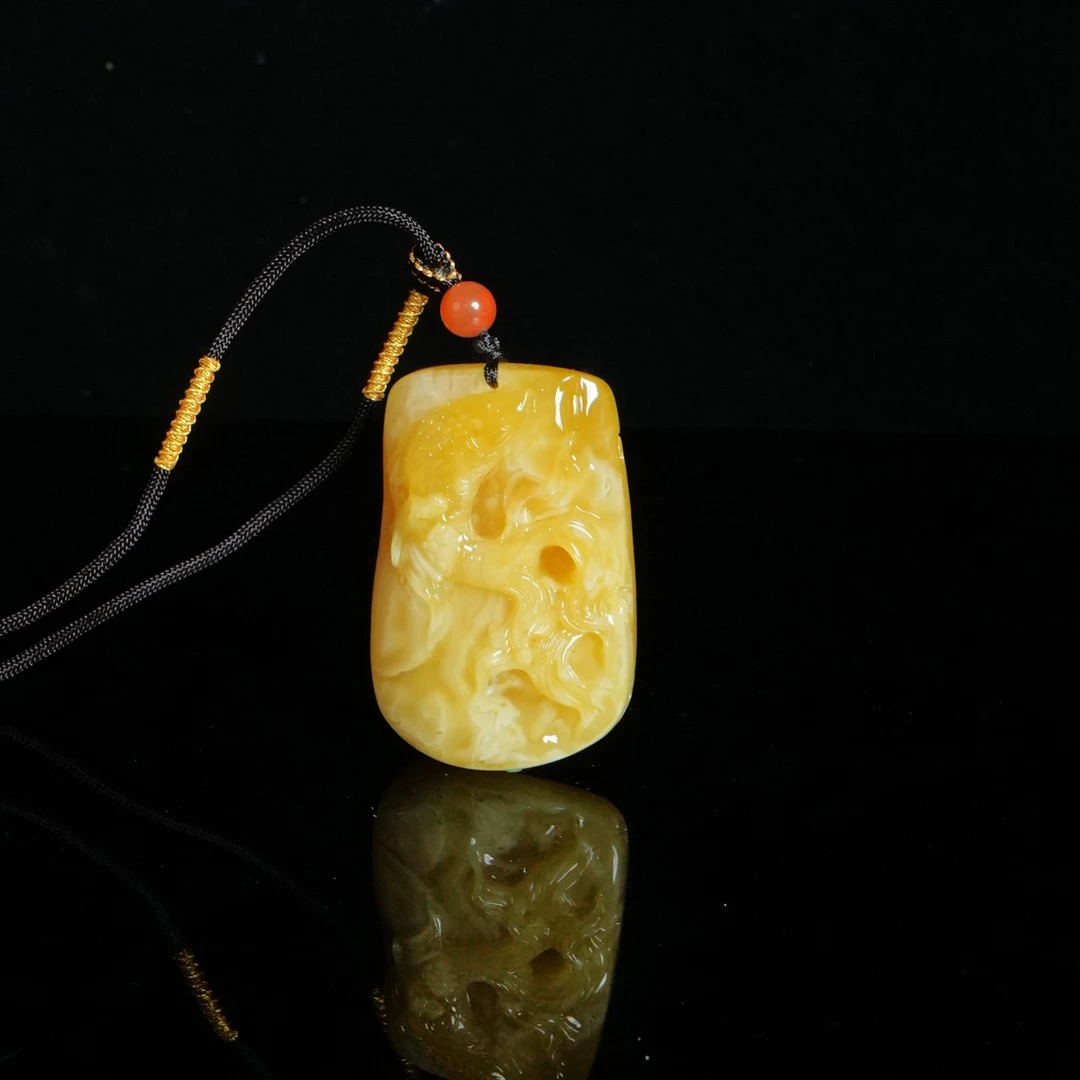 DY-M1303俄料白花金玉满堂吊坠36.13g