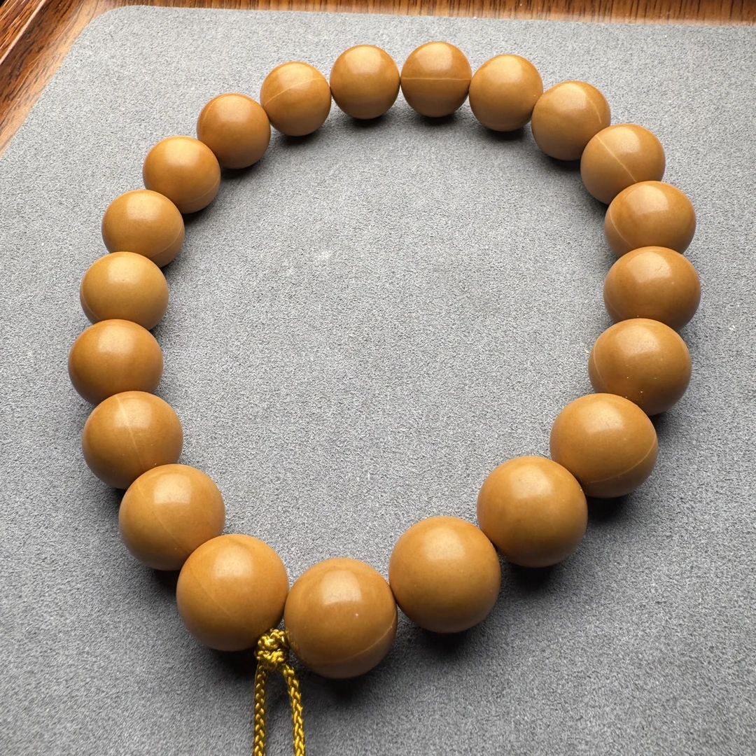 「能能出品」正圆光珠水晶核猴头手串原色尺寸11-12