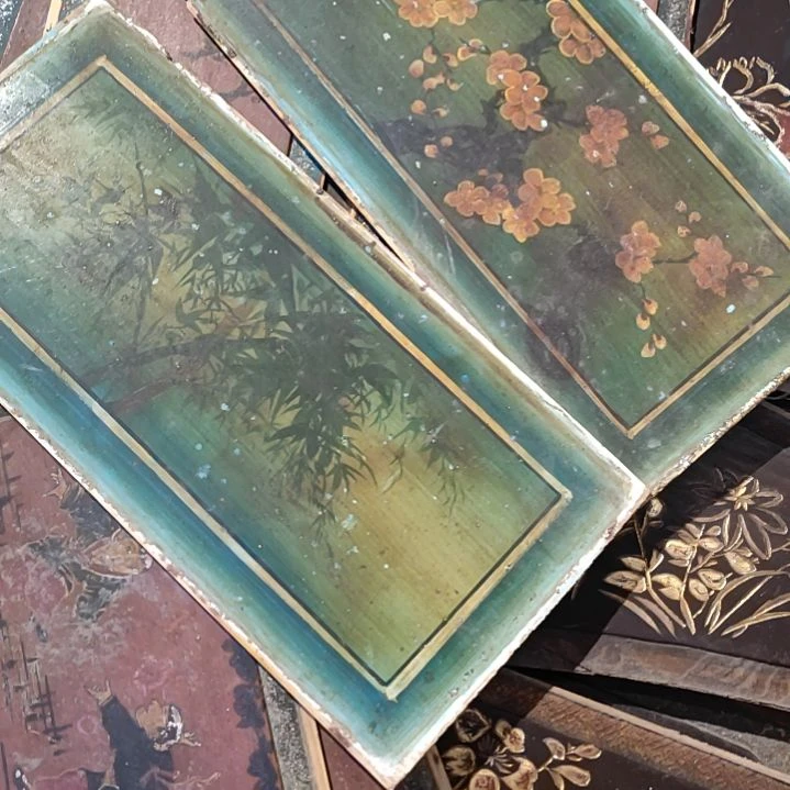 K***K香榧木老木雕老花板一对