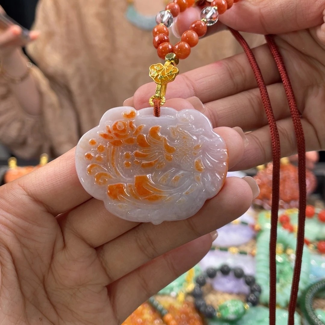 翡翠颈饰未镶嵌代编织