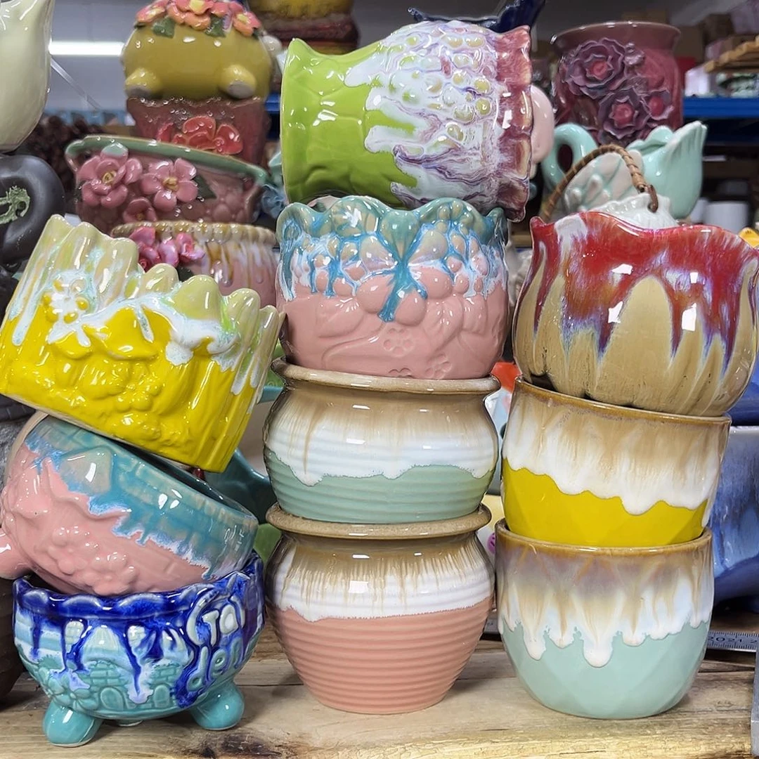 陶瓷花盆特价上新口8-10厘米