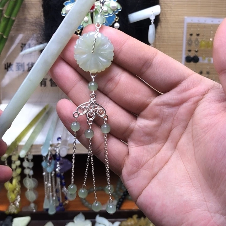 蛇纹石玉未镶嵌发簪