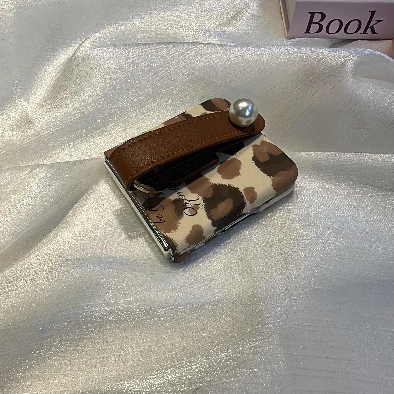 适用小米mixflip2手机壳Pocket2折叠壳PuraX保护套英文豹纹防摔壳