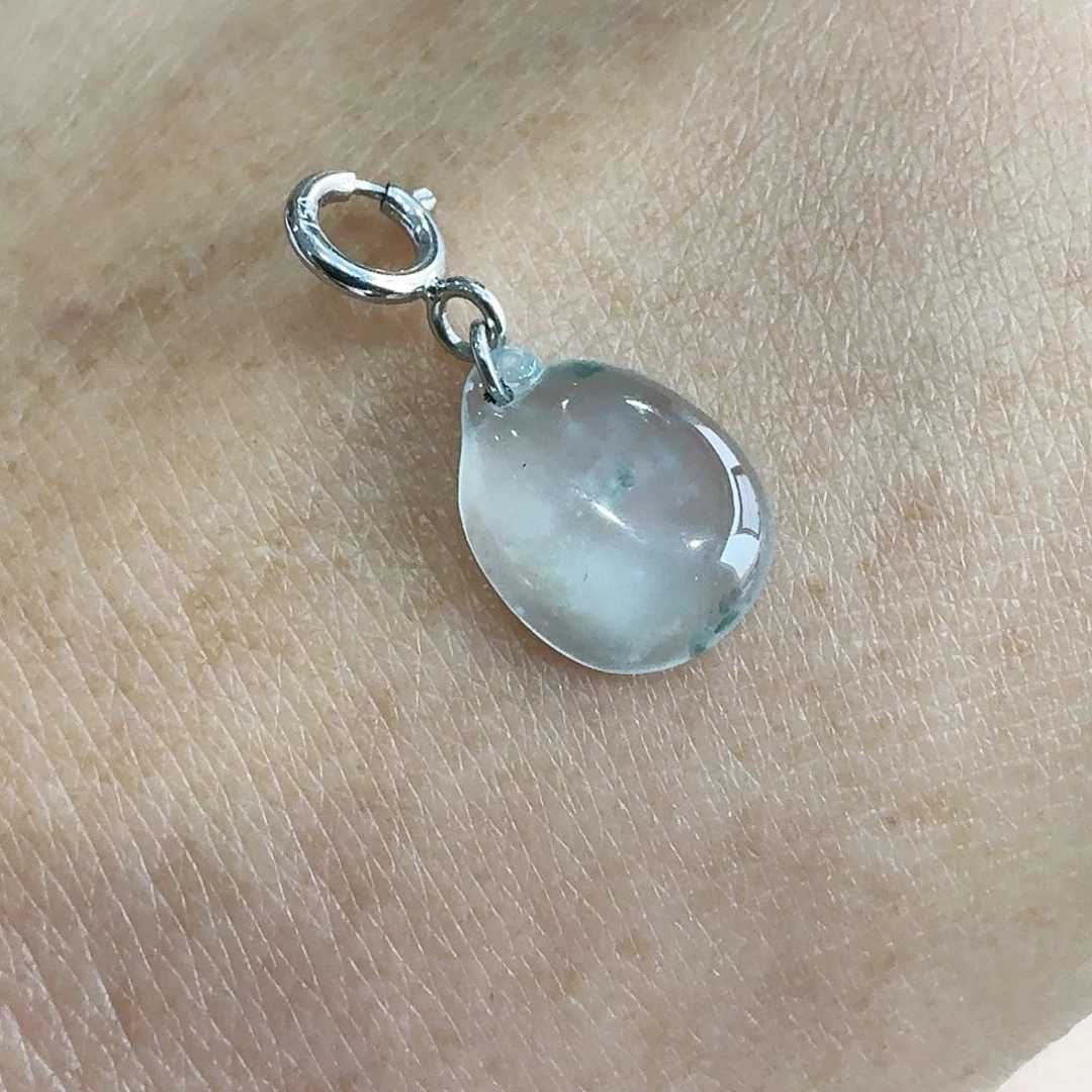 翡翠颈饰18K金镶嵌提溜