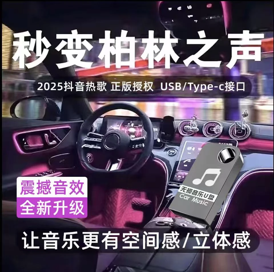 新款 精选正版热门歌曲 母带直录 2025新音乐U盘 音乐之声DJ 摇滚