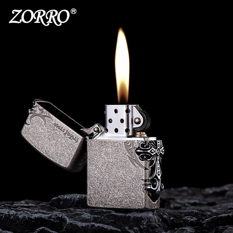 浮雕克罗心十字架煤油打火机（需自行加油）z