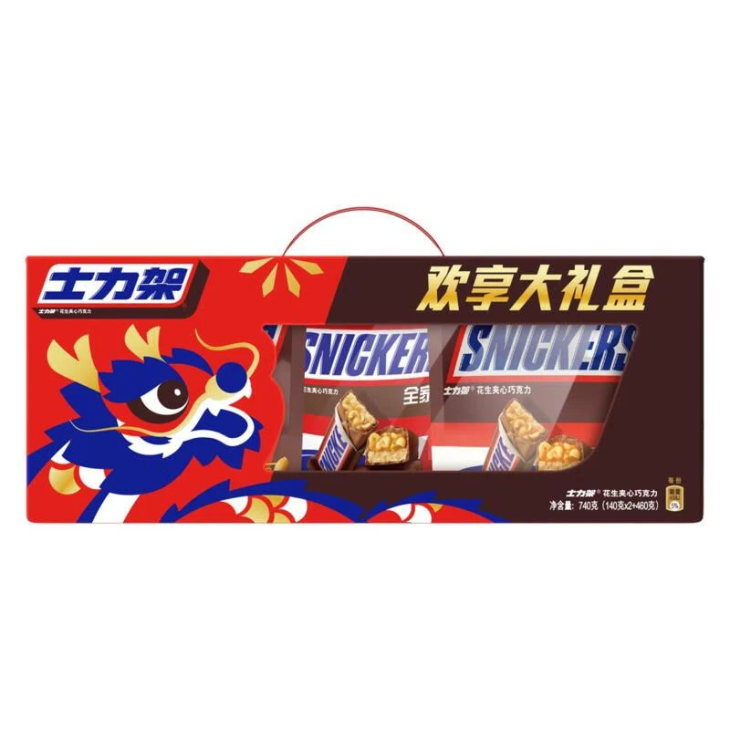 德芙士力架欢享大礼盒花生夹心巧克力740g