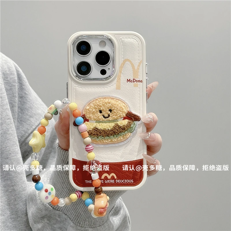 电镀镜框皮纹鼓包适用苹果16/iPhone手机壳新款15promax防摔14/13