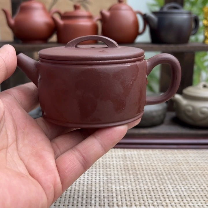 紫砂茶壶宜兴原矿紫砂半手汗瓦160CC