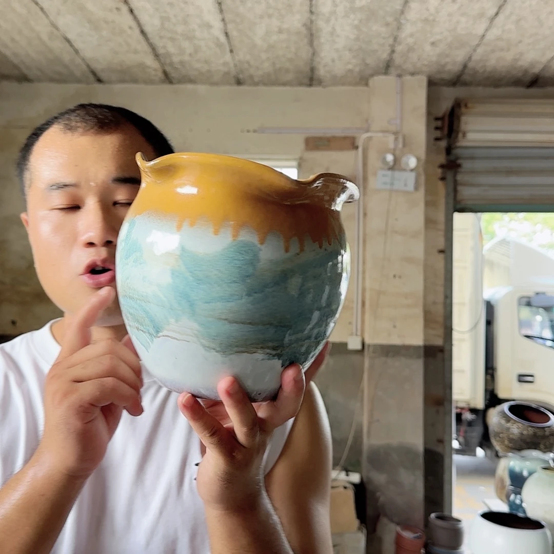 紫砂花盆杨杨花盆0823-905高19口19