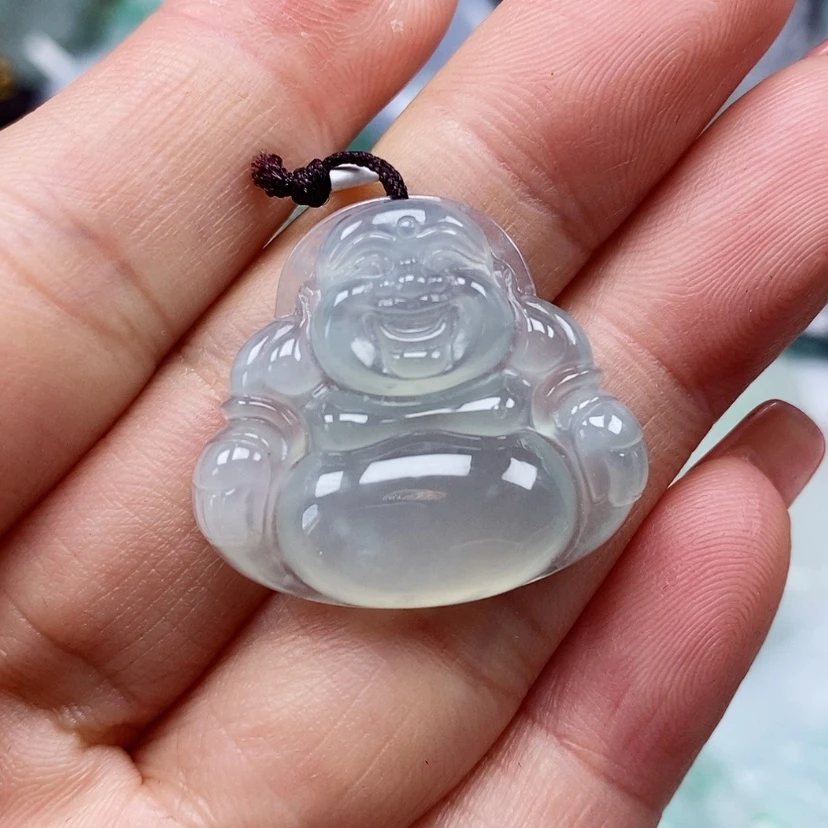 【闪购商品】翡翠颈饰未镶嵌天然翡翠A货高冰佛公