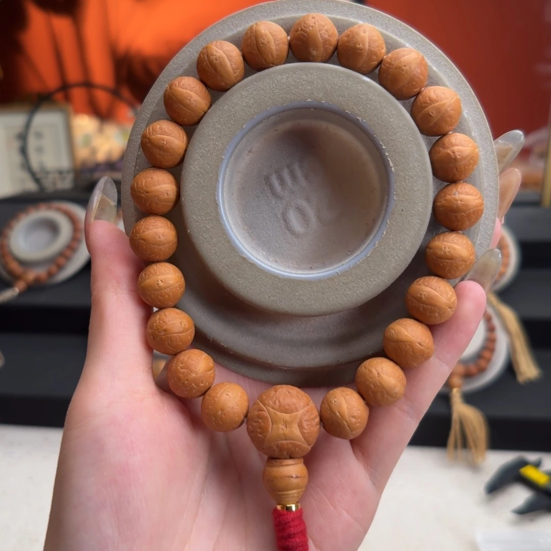 手串凤眼菩提飞***湖12.5mm铁籽单圈素串精挑