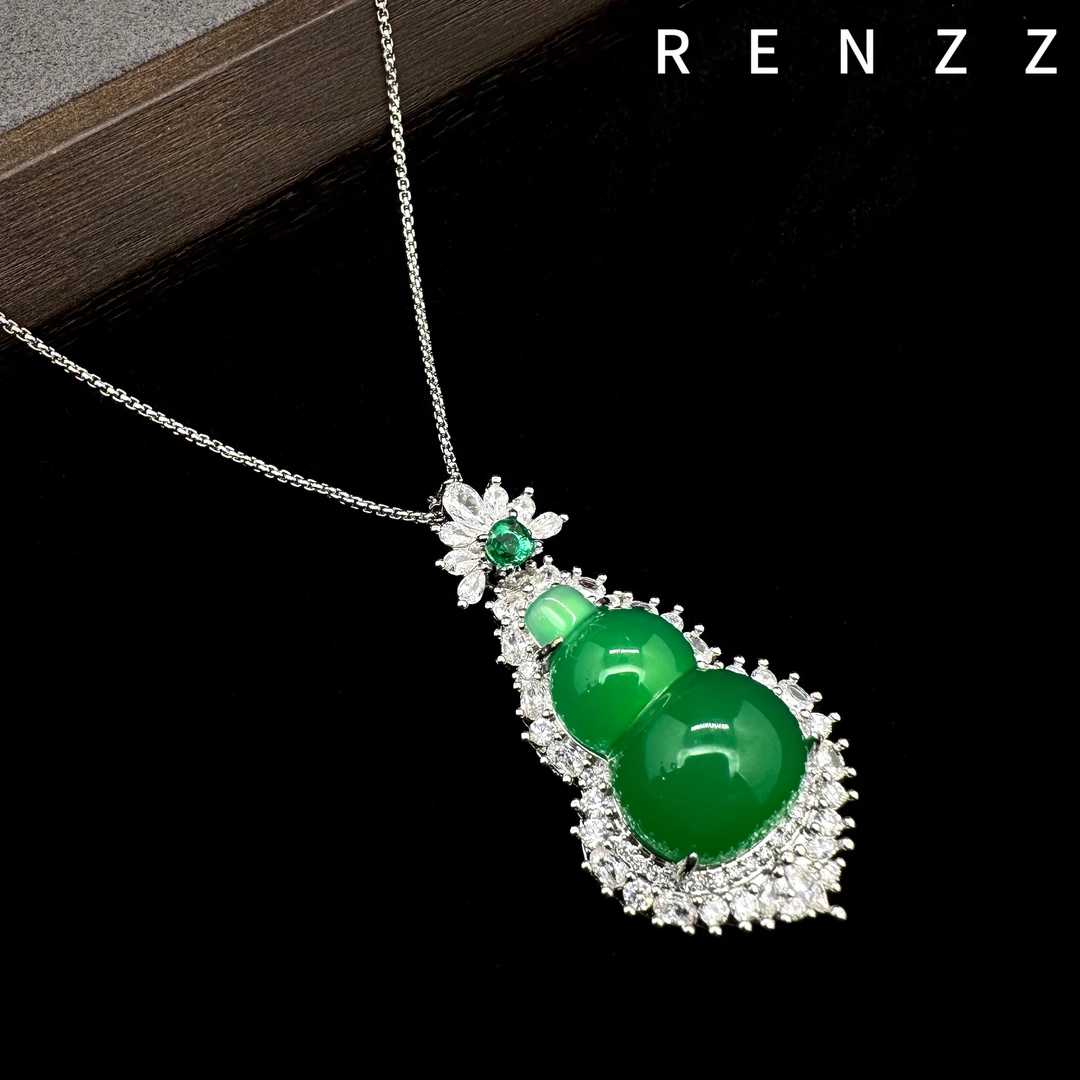7791绿玉髓葫芦轻奢项链
