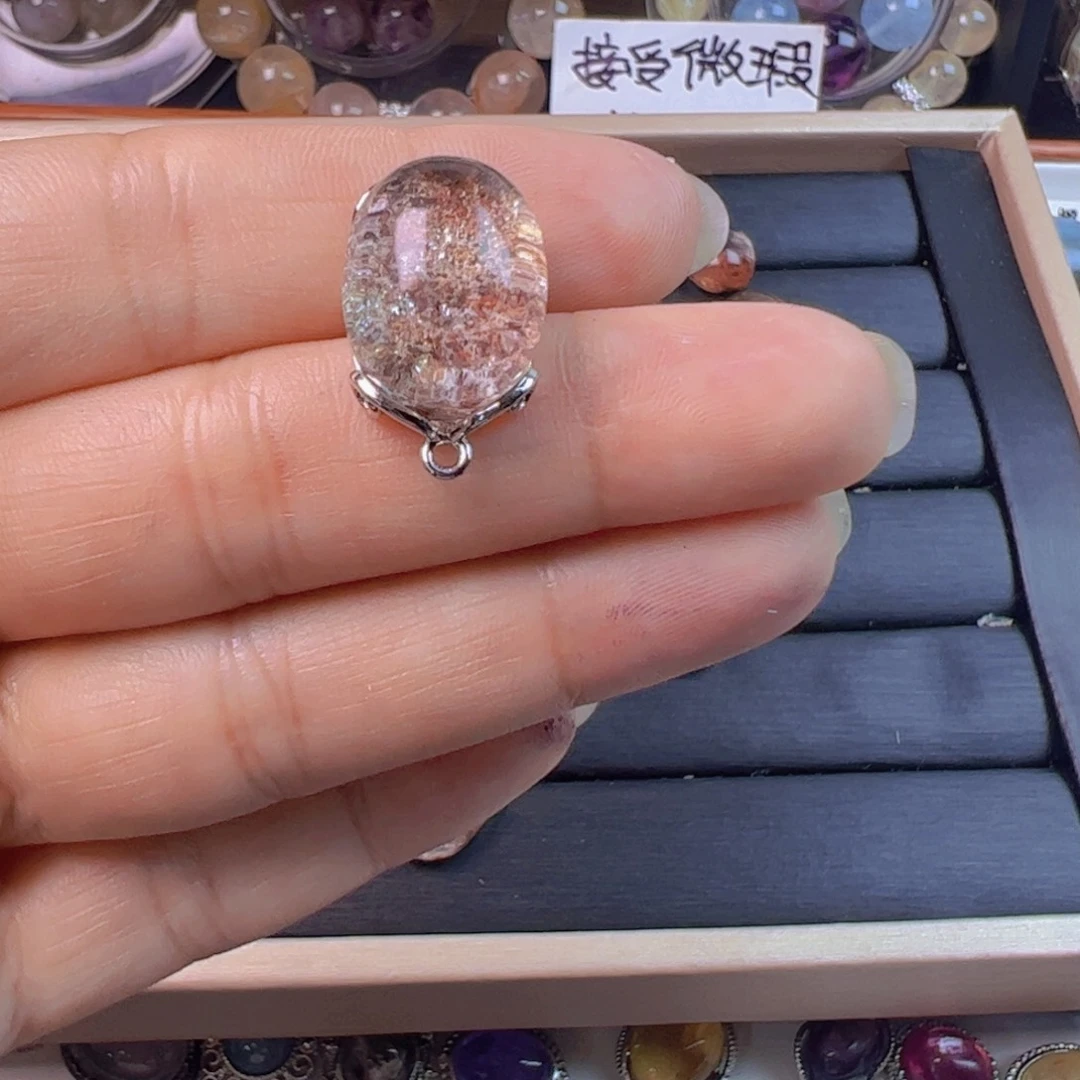 水晶手链银S800镀金镶嵌?
