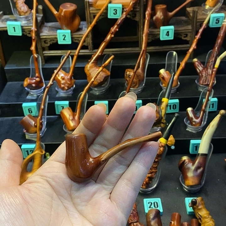 用***0大叶紫檀（黑酸枝木类）檬子木烟斗