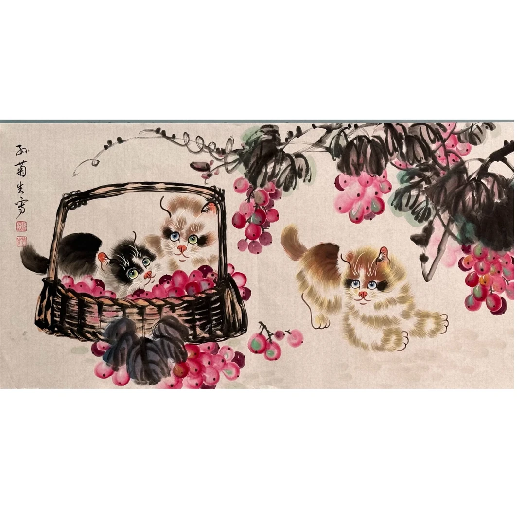 S-21014 孙菊生 猫 100*50cm 约4.5平尺