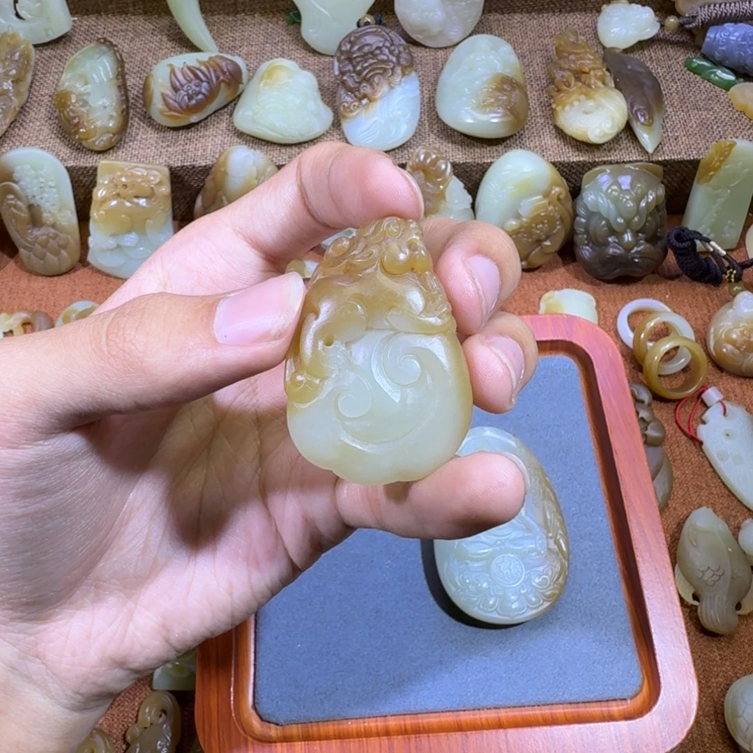 和田玉戒圈未镶嵌拜***A