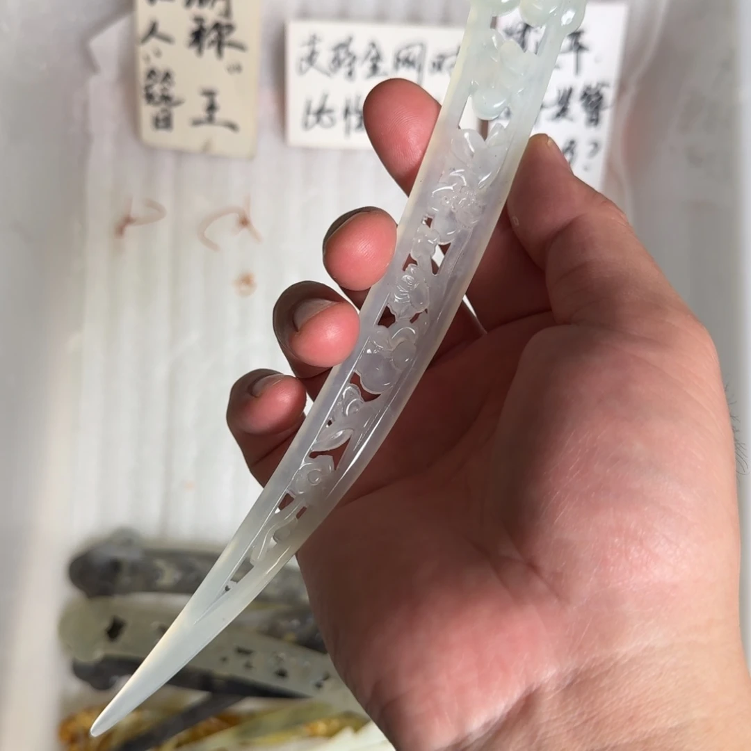 岫玉发饰未镶嵌岫玉发簪就是好看