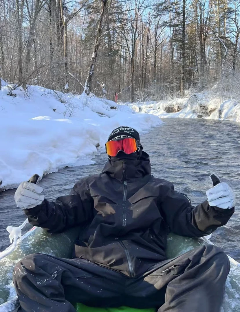 净版大MCAI羽绒服白鹅绒户外硬壳冲锋衣滑雪防水脱卸帽时尚